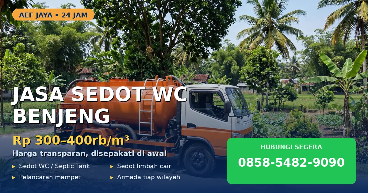 Dapatkan Sedot WC di Benjeng? 5 Jasa Terpercaya 24 Jam