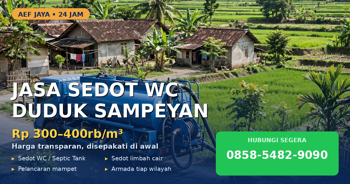 Cari Sedot WC di Duduk Sampeyan? 5 Daftar Pilihan + Harga